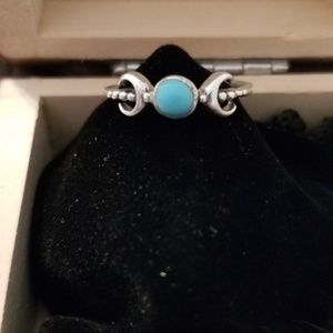 Turquoise Double Moon Ring
